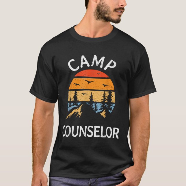 T-shirt Conseiller de camp Rétro Directeur d'été Personnel (Devant)