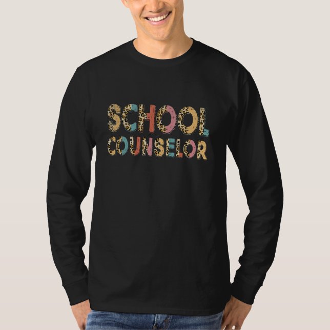 T-shirt Conseiller d'école drôle professeur léopard orient (Devant)