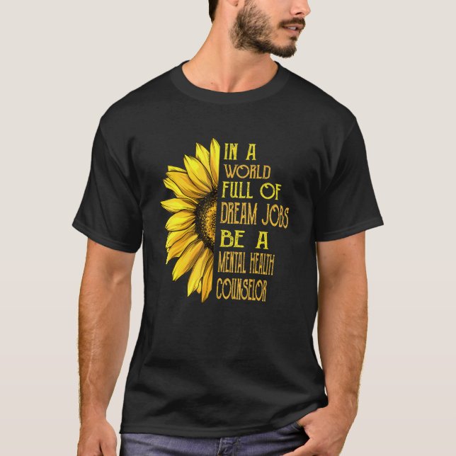 T-shirt Conseiller en santé mentale des tournesols (Devant)