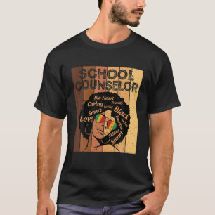 T-shirt Conseiller scolaire Afro-Africain-Américain Noir H