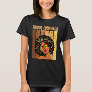 T-shirt Conseiller scolaire Afro-Africain-Américain Noir H