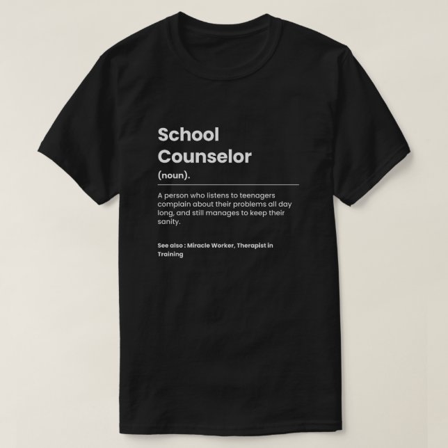 T-shirt Conseiller scolaire amusant (Design devant)