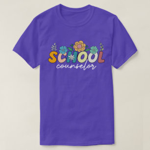 T-shirt Conseiller scolaire Appréciation Fleur sauvage col