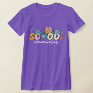 T-shirt Conseiller scolaire Appréciation Fleur sauvage col