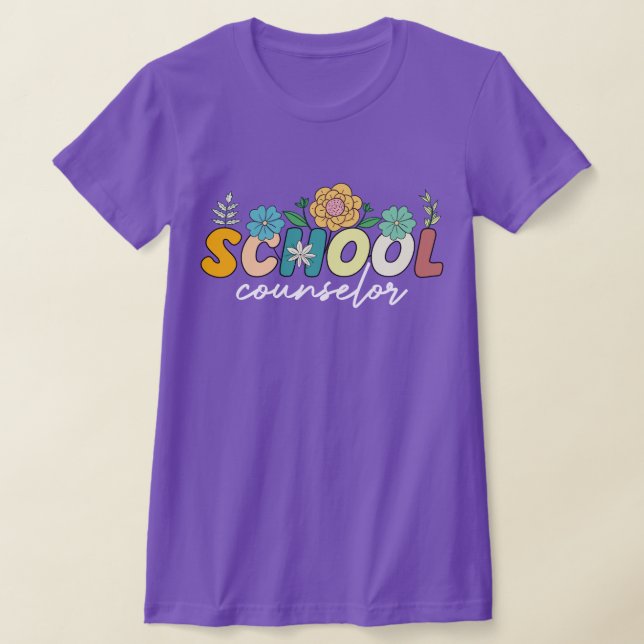 T-shirt Conseiller scolaire Appréciation Fleur sauvage col (Poser)
