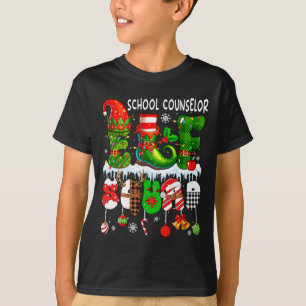 T-shirt Conseiller Scolaire Elfe Équipe Xmas Chapeau D'elf