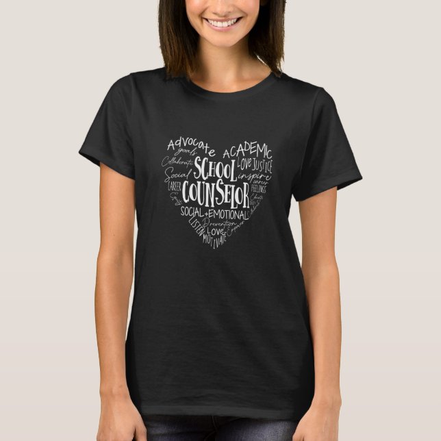 T-shirt Conseiller scolaire Enseignant de Coeur Social Emo (Devant)