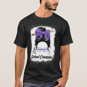 T-shirt Conseiller scolaire Messy Bun Retour À L'École Pur