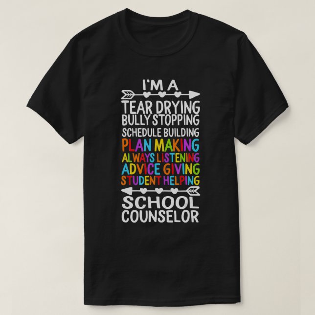 T-shirt Conseiller scolaire Semaine nationale de conseil s (Design devant)
