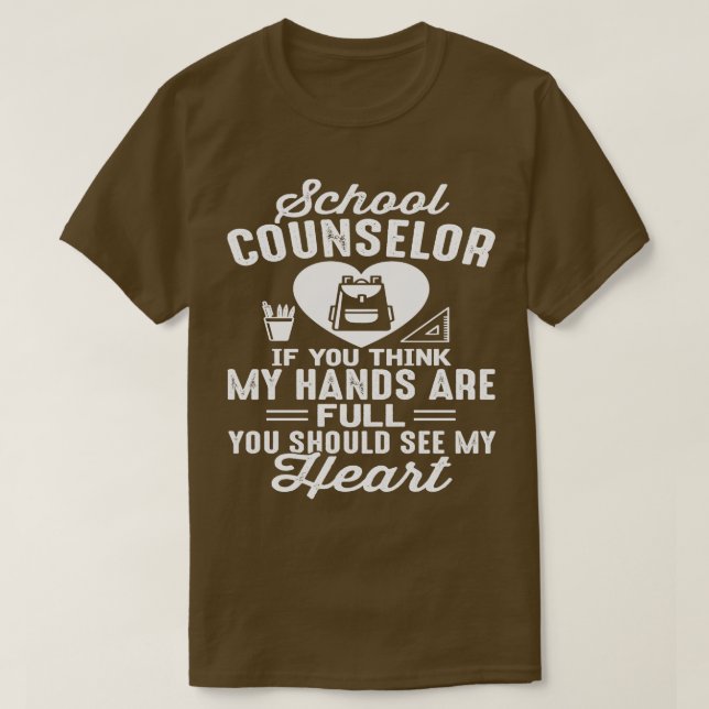 T-shirt Conseiller scolaire Si vous pensez que mes mains s (Design devant)
