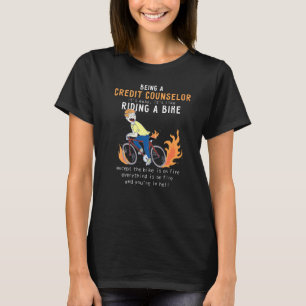T-shirt Conseillère en crédit comme vélo d'équitation