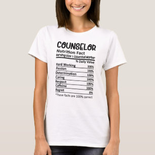 T-shirt Conseillère en nutrition Facts École Counseling