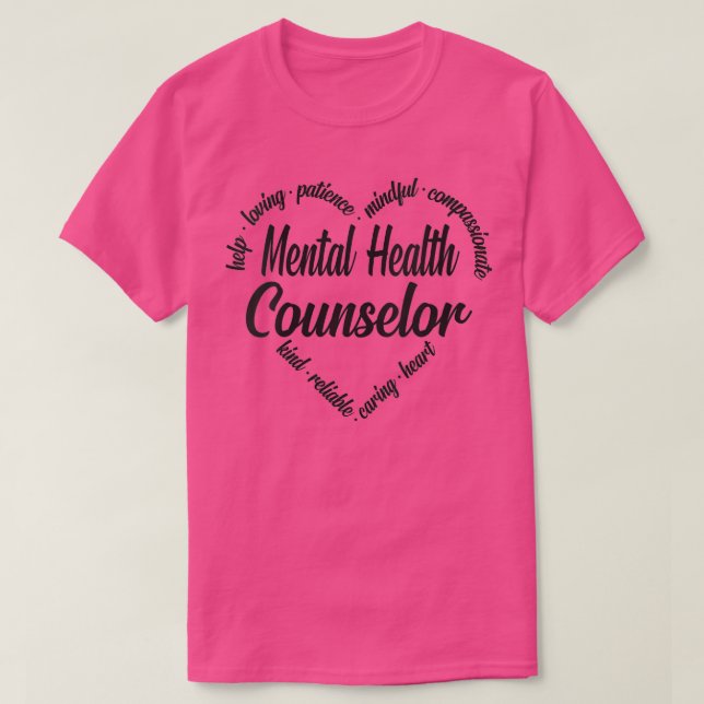 T-shirt Conseillère en santé mentale pour les femmes Mur M (Design devant)