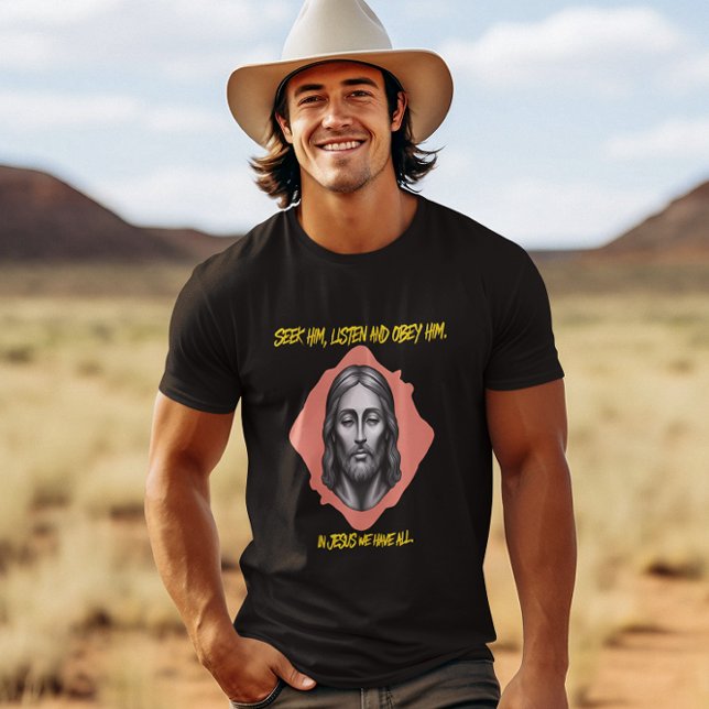T-shirt Conseils divins : Chercher, Écouter, Obey (Créateur téléchargé)
