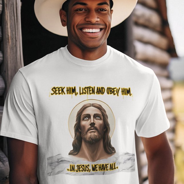 T-shirt Conseils divins : Chercher, Écouter, Obey (Créateur téléchargé)