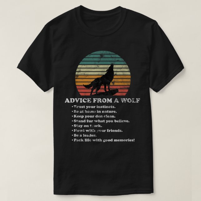 T-shirt Conseils d'un loup (Design devant)