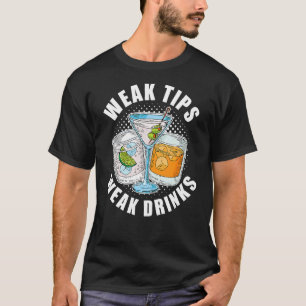 T-shirt Conseils Faibles Boissons Faible Serveur Restauran
