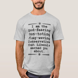 T-shirt Conservateur de ondulation Toting de drapeau