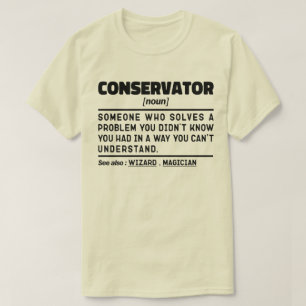 T-shirt Conservateur Noun Professional Museum Worker Funny