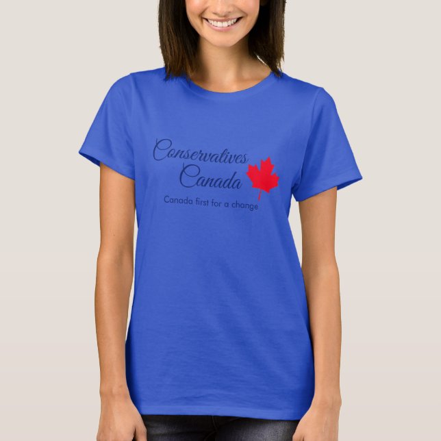 T-shirt Conservateurs Canada. Le Canada d'abord pour  (Devant)