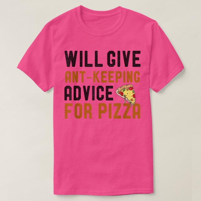 T-shirt Conservation de fourmis et amateur de pizza donner (Design devant)