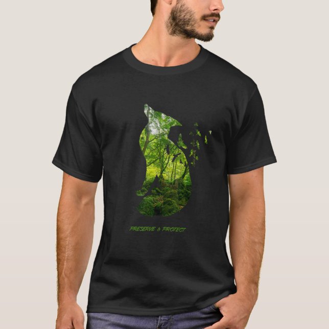 T-shirt Conservation de la forêt Fox Nature De l'environne (Devant)