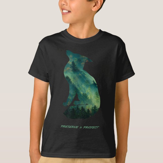 T-shirt Conservation de la forêt Fox Nature De l'environne (Devant)