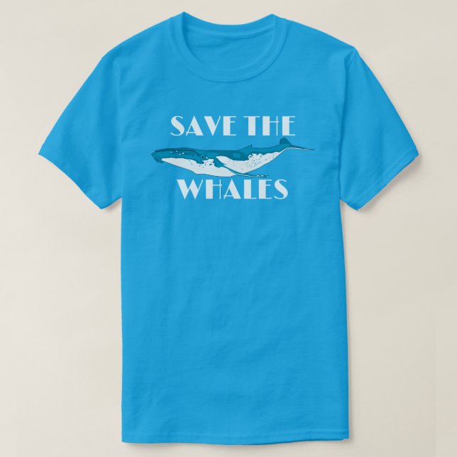 T-shirt Conservation des baleines bleues (Design devant)