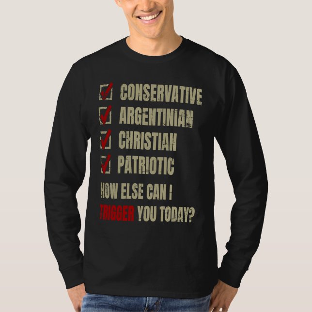 T-shirt Conservative Argentinian Christian Patriotic (Devant)