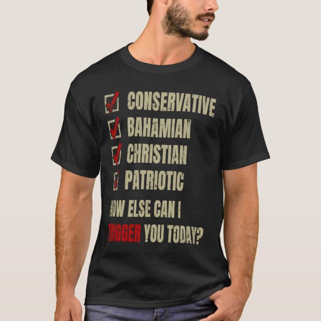 T-shirt Conservative Bahamian Christian Patriotic (Devant)
