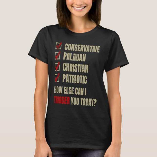 T-shirt Conservative Palauan Christian Patriotic (Devant)