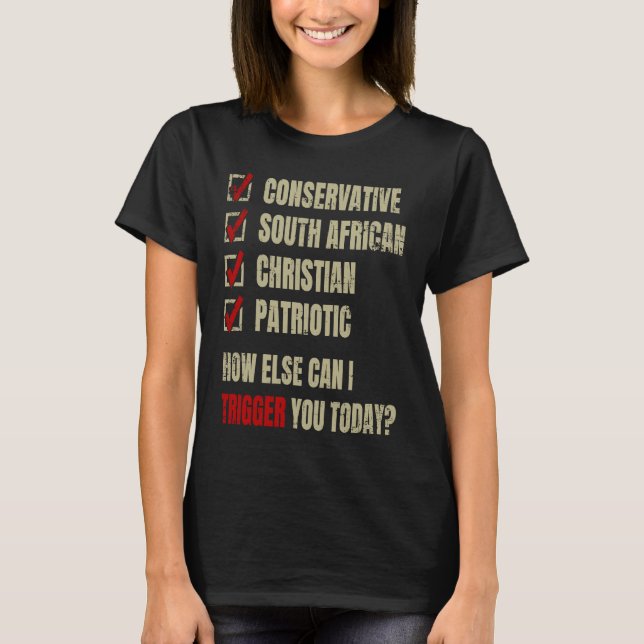 T-shirt Conservative South African Christian Patriotic (Devant)