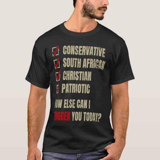 T-shirt Conservative South African Christian Patriotic (Devant)