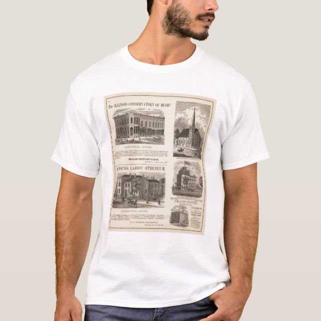 T-shirt Conservatoire de musique, école, église (Devant)