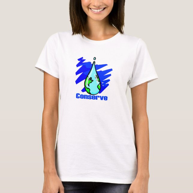 T-shirt Conserver Eau Terre goutte d'eau (Devant)