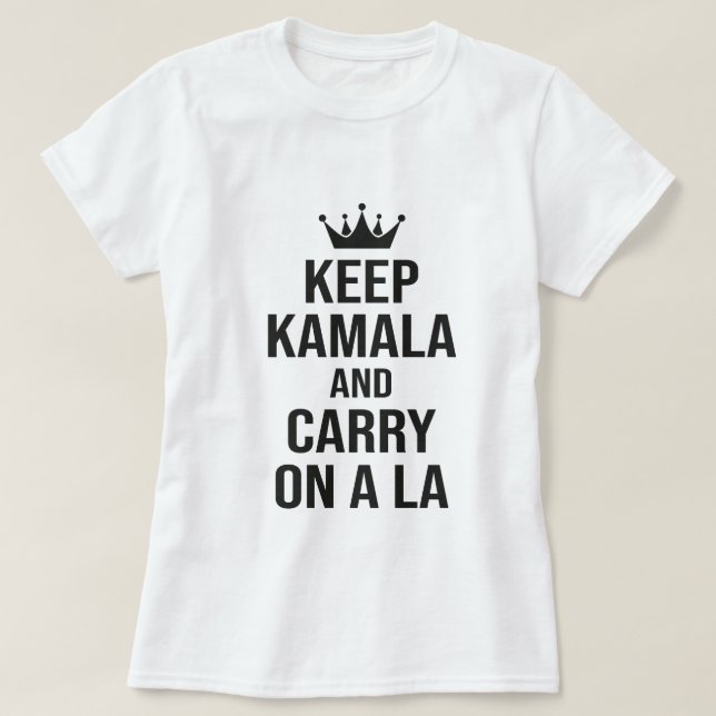 T-shirt Conserver Kamala et Carry-on-ala Citation d'électi (Design devant)