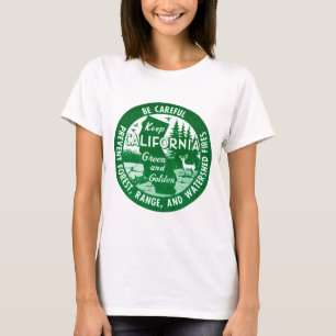 T-shirt Conserver la Californie Vert + Golden