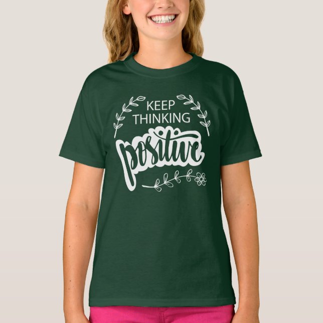 T-shirt Conserver la pensée positive (Devant)