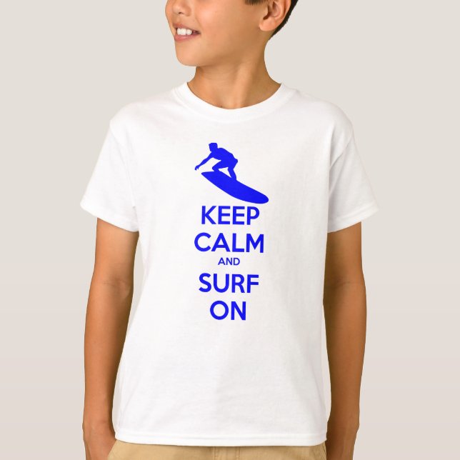 T-shirt Conserver le calme et le Surf (Devant)