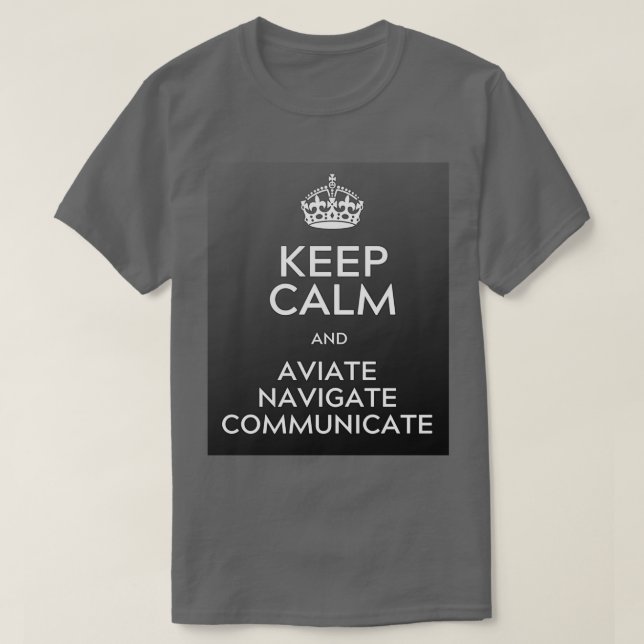 T-shirt Conserver le calme et naviguer communiquer (Design devant)