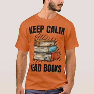 T-shirt Conserver le calme lire livres Vintage Grunge Book