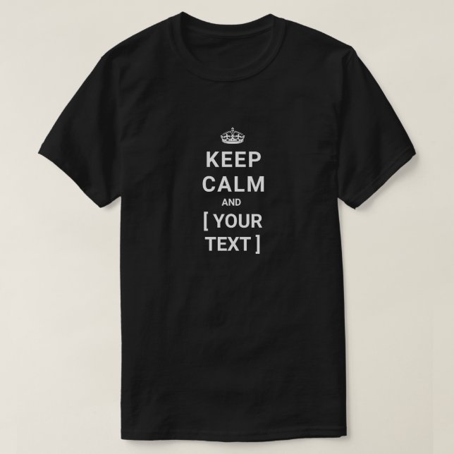 T-shirt Conserver le calme personnalisé (Design devant)
