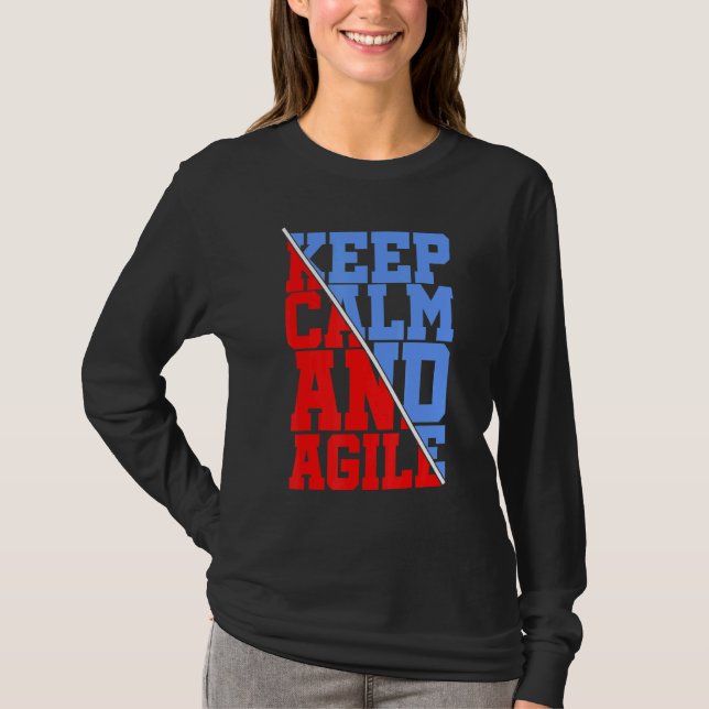 T-shirt Conserver Le Codage Du Développeur Calme Et Agile (Devant)