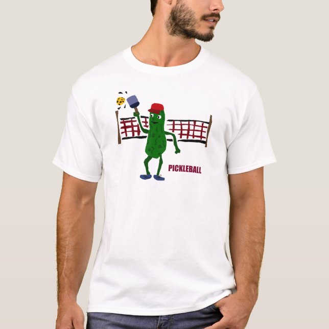 T-shirt Conserves au vinaigre drôles jouant Pickleball (Devant)