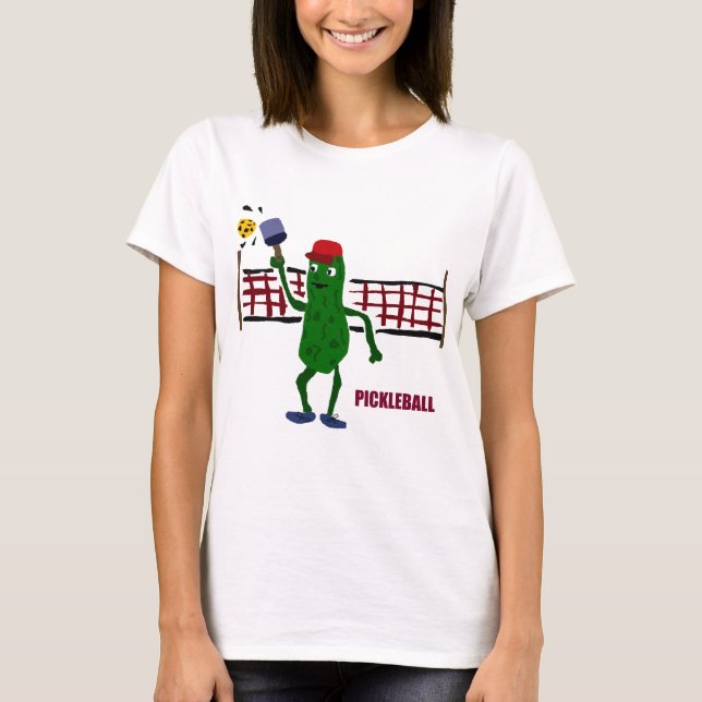 T-shirt Conserves au vinaigre drôles jouant Pickleball (Devant)
