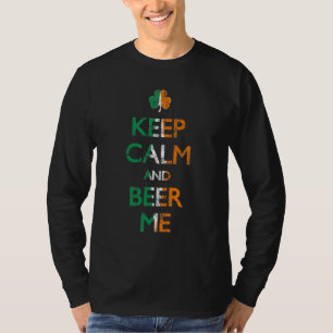T-shirt Conservez le calme et la bière je chemise