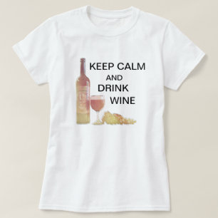 T-shirt Conservez le vin calme de boissons