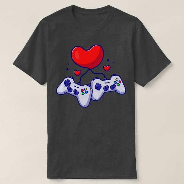 T-shirt Console Avec Carton Coeur (Design devant)