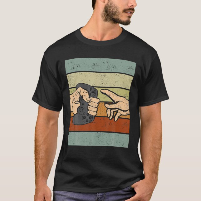 T-shirt Console de jeu Adam Michelangelo Gamer Histoire de (Devant)
