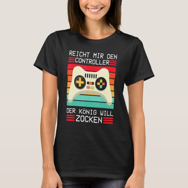 T-shirt Console de jeu Enich Mir Den Contrôleur König (Devant)